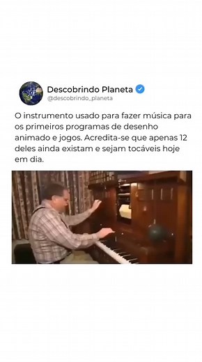 Descobrindo Planeta🌎 | Sigam 👉 @descobrindo_planeta para essa e outras #curiosidades! O American Fotoplayer de 1926 de Joe Rinaudo, apresentado no programa... | Instagram