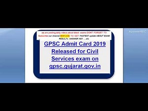 GPSC Admit Card 2019 Released for Civil Services exam on gpsc.gujarat.gov.in