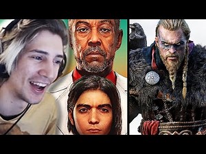 xQc Reacts To Ubisoft Forward - Reveal Trailers: Watch Dogs Legion, Far Cry 6, AC Valhalla + More