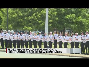 With contracts up in the air, FedEx pilots picket