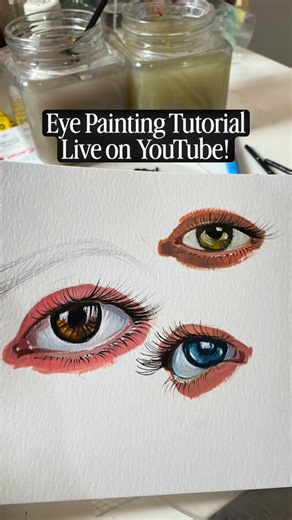 Pratheesh PK on Instagram: "Eye Painting Tutorial is now LIVE on YouTube! 👁️🎨 Learn how to paint beautiful, lively eyes using simple acrylic techniques and just a few basic colours. If you’ve always wanted to paint realistic eyes, this step-by-step tutorial will help you add depth, shine, and expression easily. #acrylicpainting #eyepainting #realisticeyes #acrylicartist #arttutorial acrylic eye painting, eye tutorial, realistic eyes, lively eyes painting, easy acrylic tutorial, beginner acryli