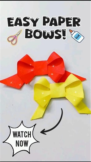 paper bow easy steps 🎀