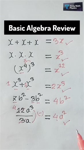 Algebra Rules You Must Know! 🧠 | Basic Algebra Review #shorts