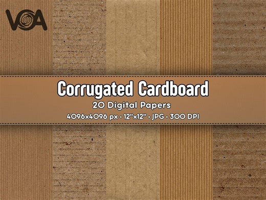 Carton ondulé, 20 papiers numériques, fond de boîte recyclée, texture kraft côtelée, papier d'expédition marron, impression d'emballage - usage commercial - Etsy France