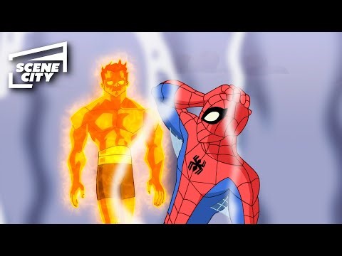 Fiery Chaos on the Racetrack | The Spectacular Spider-Man (2008)