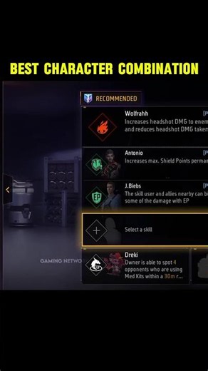 best free fire character combination for cs rank #freefire