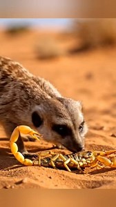 Suricata alimentandose de escorpiones | Investigación con Andres