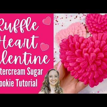 How to Decorate a Ruffle Heart Sugar Cookie for Valentine’s Day [Buttercream Sugar Cookie Tutorial]