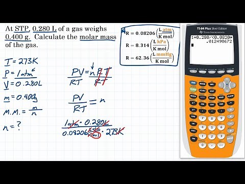 Calculate the Molar Mass of the Gas - Ideal Gas Law with Molar Mass Practice