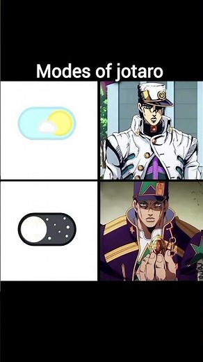 Jotaro Kujo Light Mode vs Dark Mode 😂 Part 3 vs Part 4 | JoJo’s Bizarre Adventure Meme