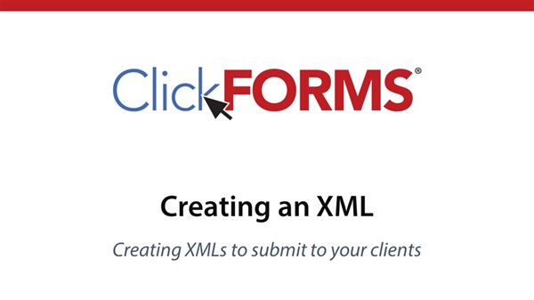 Creating an XML in ClickFORMS