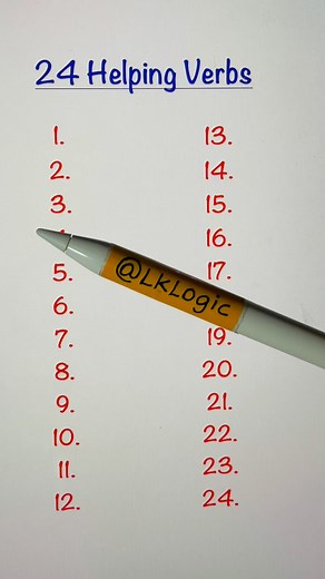 24 Helping Verbs | LK Logic