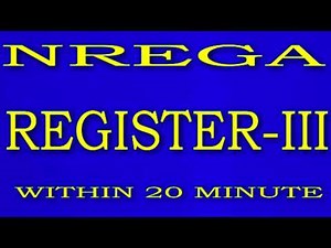 NREGA REGISTER III updated ##Seven Register##