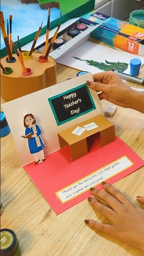 Pop-up Teacher’s Day Card 💐 | Easy Handmade Greeting Card for Teachers