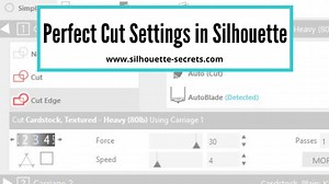 Perfect Cut Settings for Silhouette