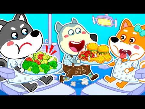 I also want to eat food with protein🥰Jealous of having to eat vegetables | Wolfoo and Friends