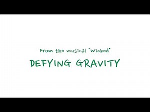 [Original Key/ Instrumental] Defying Gravity (From the musical "Wicked") Piano Instrumental