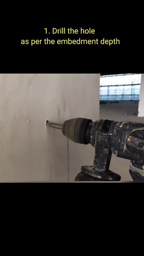 Chemical Anchor Stud Installation Process