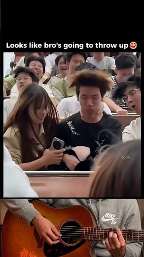 Looks like bro's going to throw up😂 #funny #couple #laugh