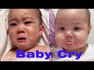 Babies crying moments. When baby feels aggrieved