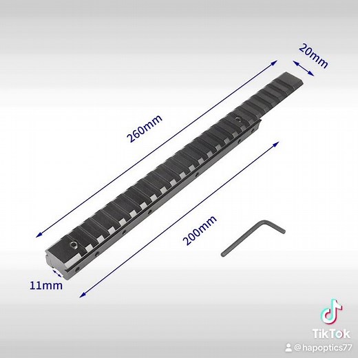 260mm Picatinny Rail Adapter 11mm to 20m Rifle Scope Mount Base