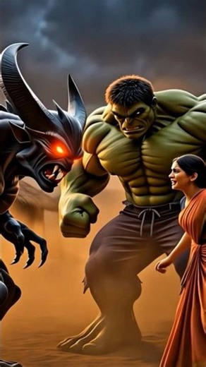 gaon me hulk ko hua sanka gaon wale paresan HULK ( VS )ALIEN #ai #hulk