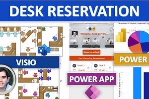 Desk Reservation System using Power Apps, Power BI & Microsoft Visio