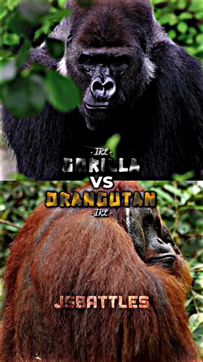 Gorilla vs Orangutan #gorilla #orangutan #edits #fyp #jsbattles | Animal Edit