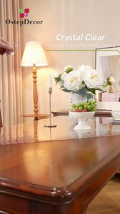 Clear Table Protector 18 x 32 Inch, 1.5mm Thick Plastic Table Cover, Waterproof PVC Clear Table Cover Protector, Desk Protector Mat, Writing Desk Pad for Desktop, Coffee & Dining Room Table