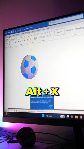 Football ⚽ Icon in MS Word Shortcut