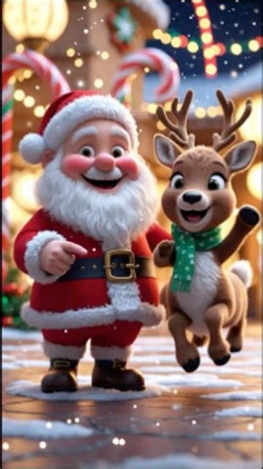 🎄🦌Christmas Dance with Reindeers! ❄️💙#christmasdreams #christmaseve