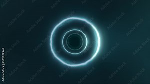 Power Energy Textured 3d Vortex Background Loop/ 4k animation of an abstract background with energy circles seamless looping