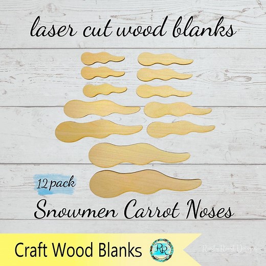 12 Pack Wood Snowman Carrot Noses, Whimsical Snowman Noses, Unfinished Wood Cutouts, DIY Carrot Nose Cutouts for Crafts, Wood Embellishments - Etsy