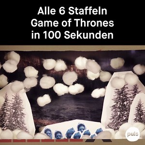 Game of Thrones geht weiter. Für alle, die immer noch Lust haben auf lose Plot-Fäden, unmotivierte Sexszenen und banale Brutalität. Klingt spannend, sagt Ihr? Dank den Kollegen von PULS könnt Ihr euch die ersten 6 Staffeln sparen. | Capriccio