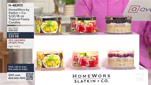 You are watching HomeWorx by Slatkin Co.-Candles & Home Fragrance on QVC2®. Shop the show, here: https://qvc.co/shopqvc2february2026 | QVC Live
