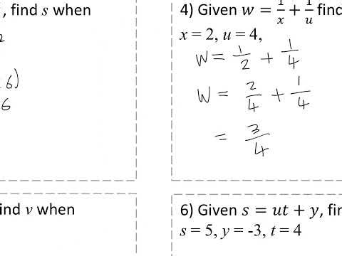 Year 10 39. Ex9B,C Substitution