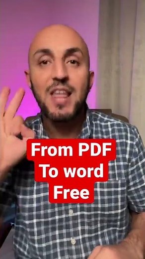 From PDF to word free