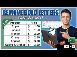 How to Remove Bold Letters in Excel | How to Remove Bold Formatting in Excel