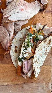 Roasted leg of lamb on the grill with sautéed veg all wrapped in toasted Norwegian lomper (potato soft flatbreads) with a dollop of sour cream and a drizzle of dill sauce. 🔥 So simple, so good. Best start to the weekend and the holiday break! | North Wild Kitchen