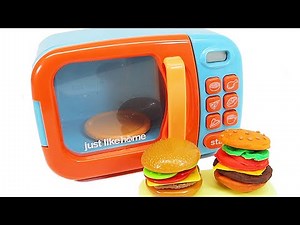 Kitchen Toy for Children Magic Microwave Oven Play Doh Burger