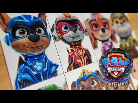 Drawing PAW Patrol: The Mighty Movie | The Mighty Pups [#2]