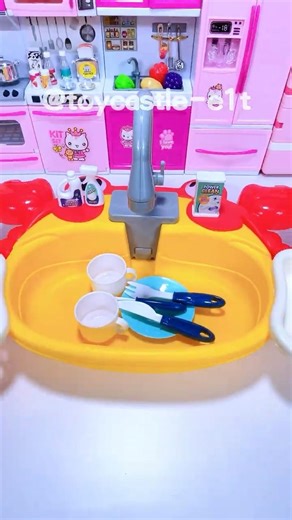 Satisfied Unboxing and Review Pink Kitchen Cooking Toy Set | ASMR #PretendPlay #toys #shorts