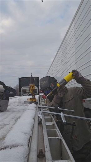 Completed repair and reinforcement of an aluminum trailer side rail