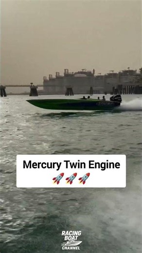 Fast Boat using 2 Mercury engines 🚀 #powerboat #speedboat #racingboat