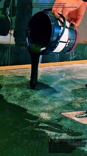 Floor Surface Coating Using Liquid Epoxy or Bitumen