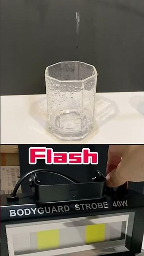 How did water droplets flow backwards? persistence of vision and the stroboscopic effect.