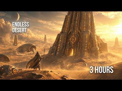 Desert Ambience — Endless Sand Dunes at Sunset (3 Hours | Deep Focus, Sleep, Relax)