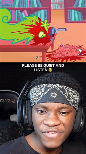PLEASE BE QUIET AND LISTEN 😭 #reaction #trending #shorts #happytreefriends