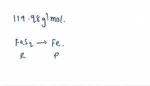 SOLVED:Pyrite ore (impure FeS2 ) is analyzed by converting the sulfur to sulfate and precipitating BaSO4. What weight of ore should be taken for analysis so that the grams of precipitate will be equal to 0.1000 times the percent of FeS2 ?