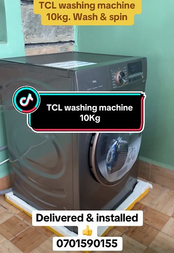 TCL washing machine 10Kg Wash & spin. Delivered & installed 0701590155. #genuineelectronics #bestelectronicsshopkenya #cashondelivery #nairobikenya🇰🇪🇰🇪🇰🇪🇰🇪💯💯 #tclwashingmachine #washingmachine #tclwashingmachine
